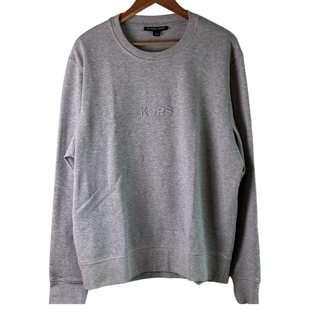 Michael Kors Men's Heather Gray KORS Embroidered Crewneck XL Like New
